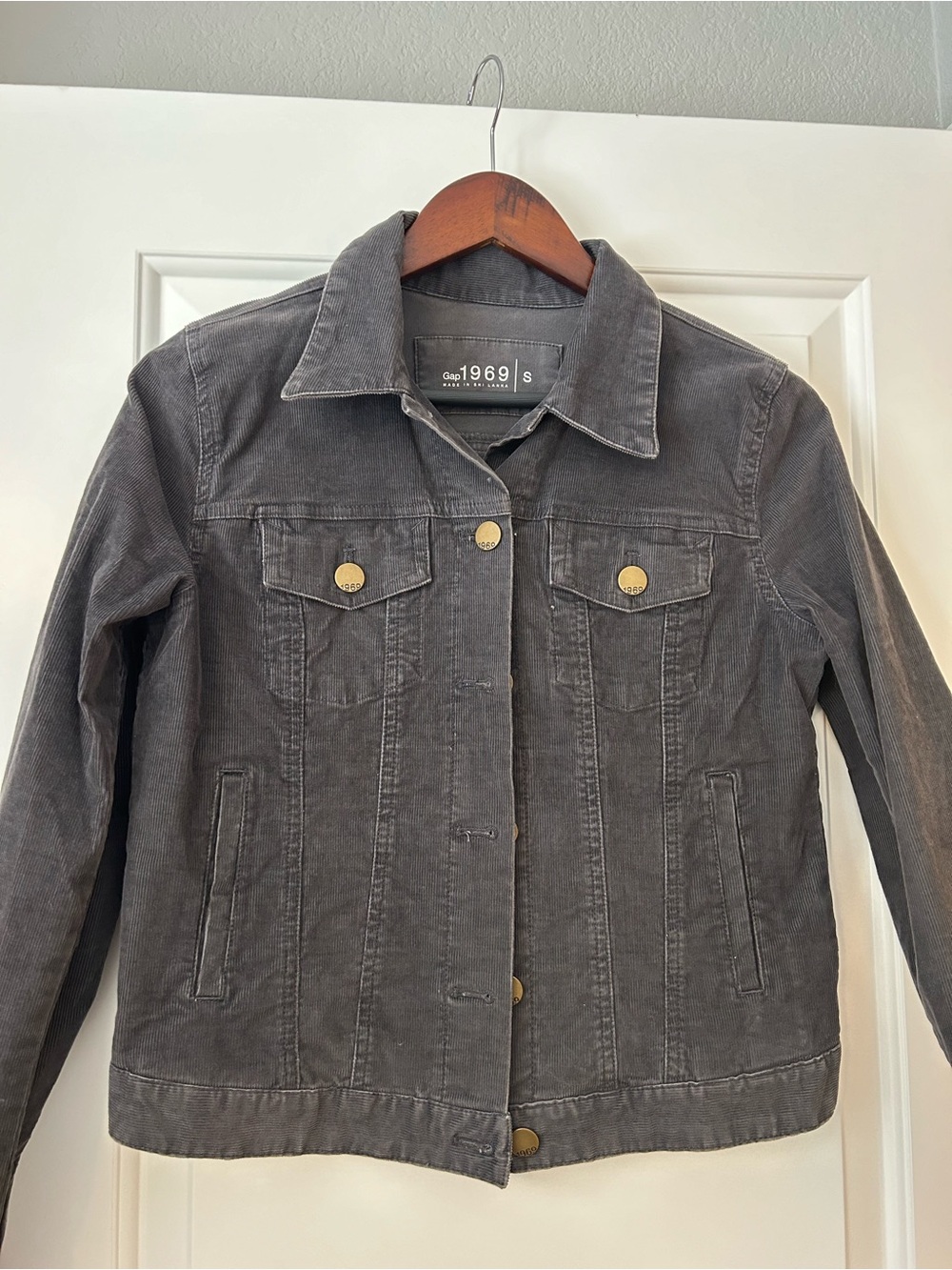 GAP Gray Corduroy Jean Jacket